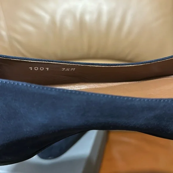 🔥🔥🔥NEW Aquatalia Marcella Navy Suede Leather Flats - Picture 11 of 11